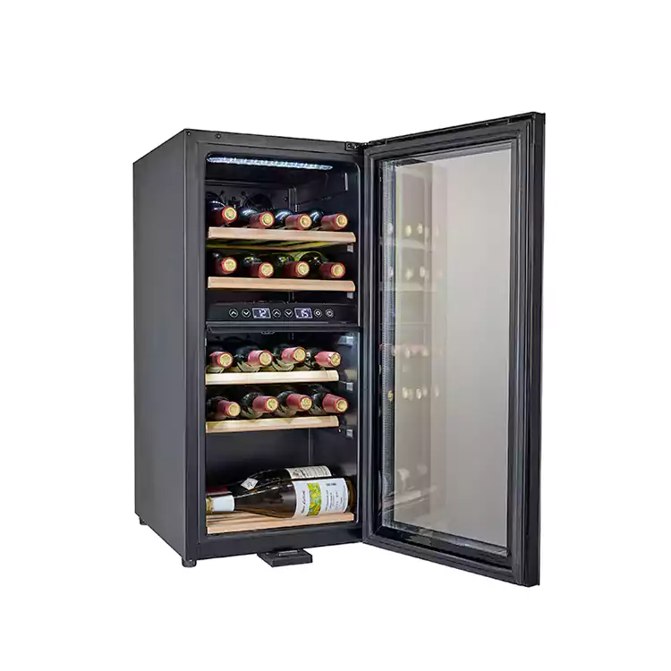 24 Bottles Custom Compressor Dual Zone Wine Cooler Refrigerator - Sunnai