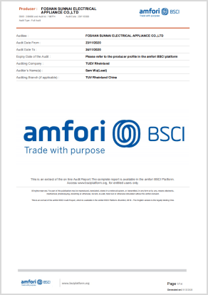 Sunnai BSCI Certification 14