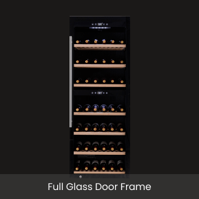 full glass door wine cooler