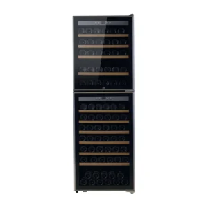 wood shelves wine fridge