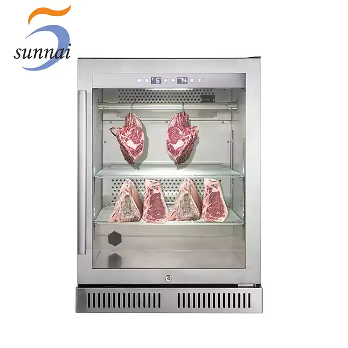 made logo 125l steak beef meat compressor dry age refrigerator