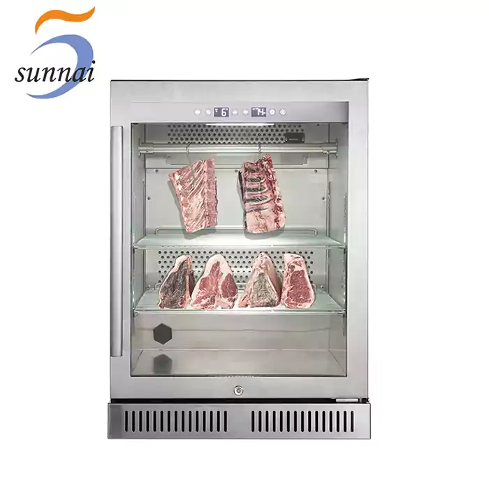 made logo 125l steak beef meat compressor dry age refrigerator