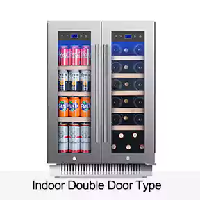 double door type beverage coolers