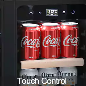 touch control beverage cooler