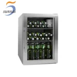 beverage refrigerator with glass door