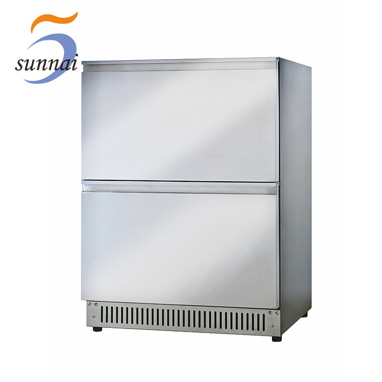 Sunnai Wholesale Fruit Beverage Outdoor Double Drawer Fridge