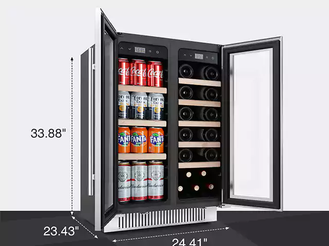 combo wine beverage fridge