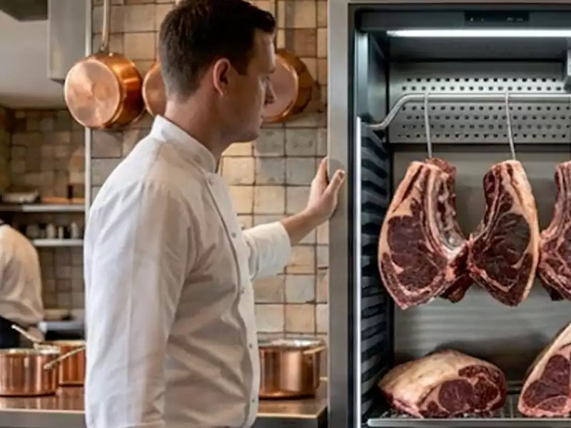 dry age beef in a refrigerator