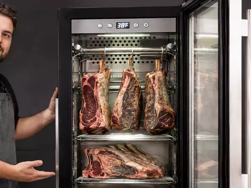 dry aging beef in refrigerator process