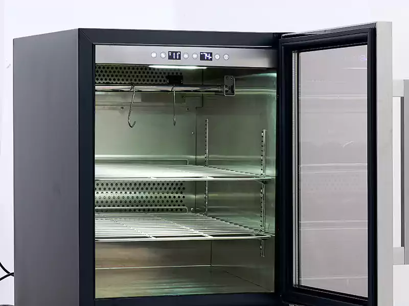 dry aging refrigerator temperature humidity airflow
